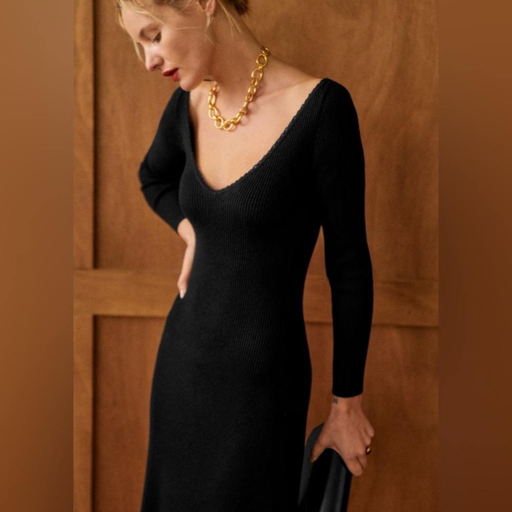 Sezane Robe Nour in Noir black